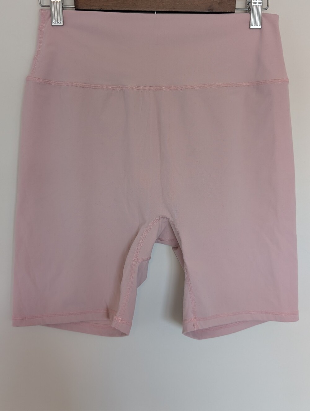 Buffbunny Collection Women's Size XL Biker Shorts Pastel Pink Stretch Workout